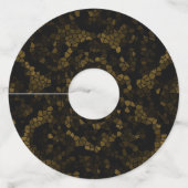 Olijf Glas in lood vlinder Wijnglaslabel (Voorkant)