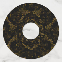 Olijf Glas in lood vlinder Wijnglaslabel