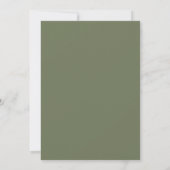 Olijf Goud Loof Eucalyptus Bruiloft Kaart (Achterkant)