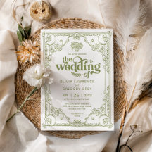  Olijf Groen Antiek bruiloft