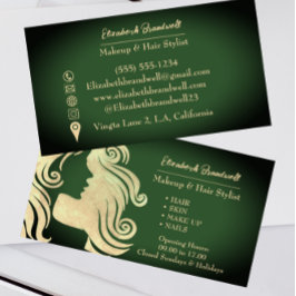 Olijf Groen & Goud Haarsalon Socials Visitekaartje