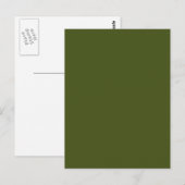 Olijf groen kleurdecor aanpassen briefkaart (Voorkant / Achterkant)