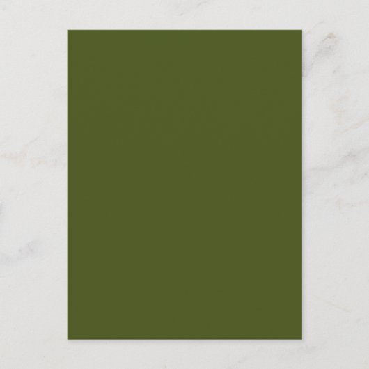 Olijf groen kleurdecor aanpassen briefkaart (Voorkant)