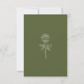 OLIJF GROENE KLASSIEKE RSVP KAART (Achterkant)