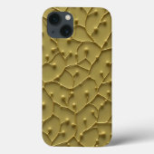 Olijf Groene Organische Textuur iPhone Hoesje Robu (Achterkant)