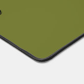 Olijf groene vaste kleur bureaumat (Hoek)