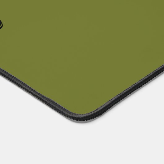 Olijf groene vaste kleur bureaumat (Hoek)