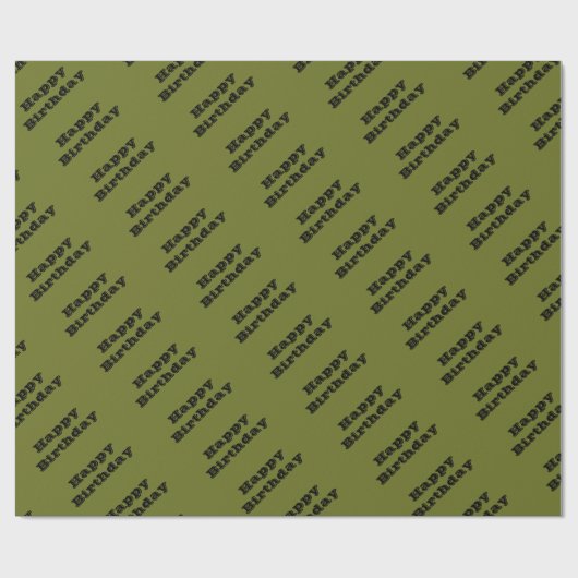 Olijf groene vaste kleur cadeaupapier (Vlak)