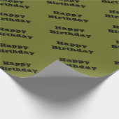 Olijf groene vaste kleur cadeaupapier (Hoek)