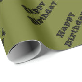 Olijf groene vaste kleur cadeaupapier (Rol Hoek)