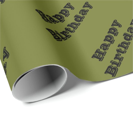 Olijf groene vaste kleur cadeaupapier (Rol Hoek)