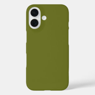 Olijf groene vaste kleur iPhone 16 hoesje