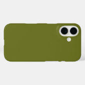 Olijf groene vaste kleur Case-Mate iPhone case (Achterkant (horizontaal))