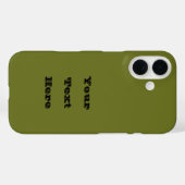 Olijf groene vaste kleur Case-Mate iPhone case (Achterkant (horizontaal))
