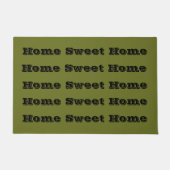 Olijf groene vaste kleur deurmat (Voorkant)