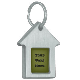 Olijf groene vaste kleur huisdieren naamplaatje