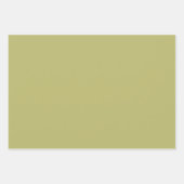 Olijf groene vaste kleur inpakpapier vel (Voorkant)