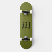 Olijf groene vaste kleur persoonlijk skateboard (Voorkant)