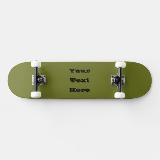 Olijf groene vaste kleur persoonlijk skateboard (Horizontaal)