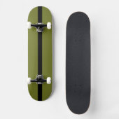 Olijf groene vaste kleur persoonlijk skateboard (Voorkant)