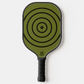 Olijf groene vaste kleur pickleball paddle (Achterkant)