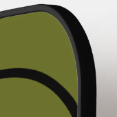 Olijf groene vaste kleur pickleball paddle (Links Detail)