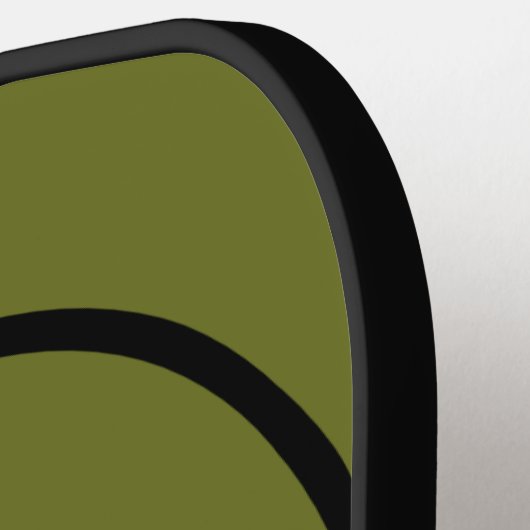 Olijf groene vaste kleur pickleball paddle (Links Detail)