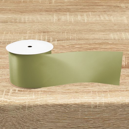 Olijf groene vaste kleur satijnen lint
