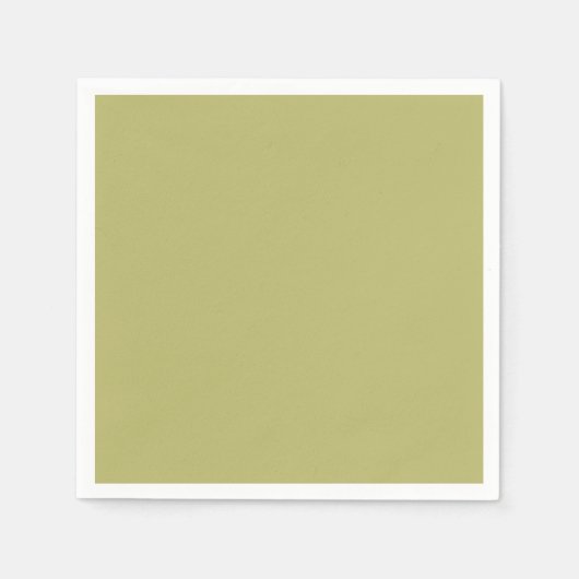 Olijf groene vaste kleur servet (Voorkant)