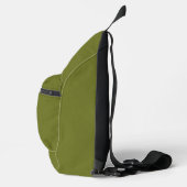 Olijf groene vaste kleur sling bag (Rechts)