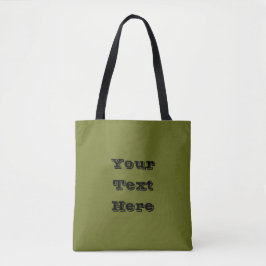 Olijf groene vaste kleur tote bag