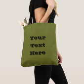 Olijf groene vaste kleur tote bag (Dichtbij)