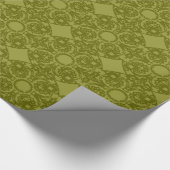 Olijf groenmedaillon cadeaupapier (Hoek)