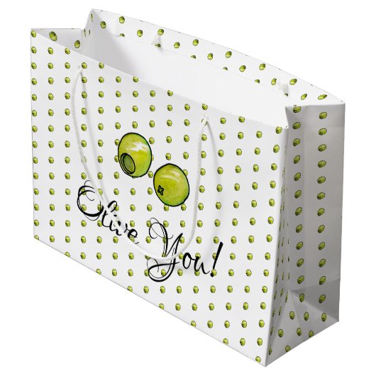 Olijf Groot Cadeauzakje (Achterkant Gekanteld)