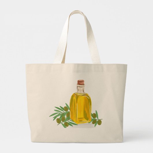 Olijf Grote Tote Bag (Achterkant)