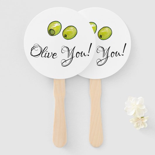 Olijf Handwaaier (Voorkant en achterkant)