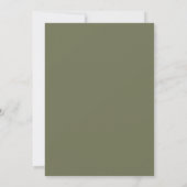 Olijf herfst botanische monogram trouwuitnodiging kaart (Achterkant)