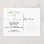 Olijf het Vrijgezellenfeest van het Manuscript van Uitnodiging Briefkaart (Achterkant)