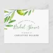 Olijf het Vrijgezellenfeest van het Manuscript van Uitnodiging Briefkaart (Voorkant)