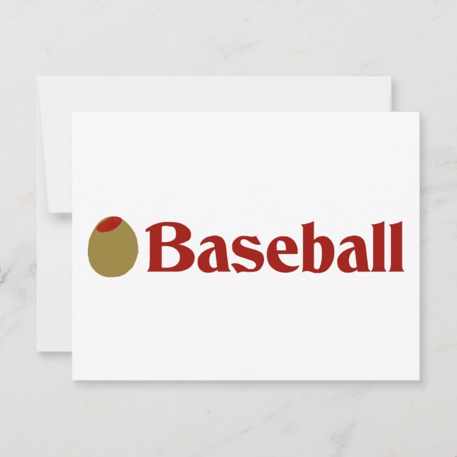 Olijf (I Love) Baseball (Voorkant)
