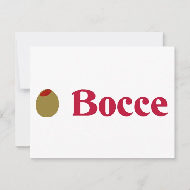 Olijf (I Love) Bocce (Voorkant)