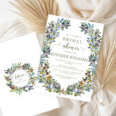 Olijf Italiaans Toscaans Thema Boho Bruidsfeest Kaart