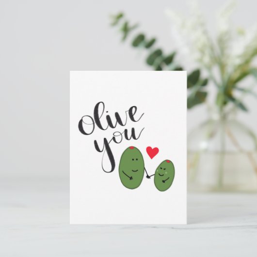 Olijf je briefkaart (Staand voorkant)