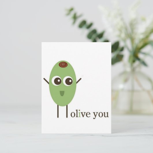 Olijf je briefkaart (Staand voorkant)
