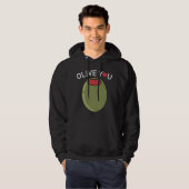 Olijf je hoodie (Voorkant volledig)