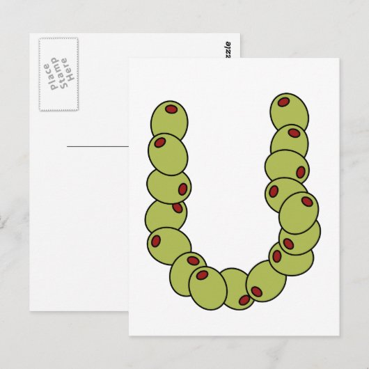 Olijf je "Ik hou van je" Briefkaart (Voorkant / Achterkant)