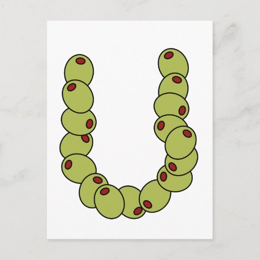 Olijf je "Ik hou van je" Briefkaart (Voorkant)