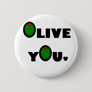 Olijf je ronde button 5,7 cm