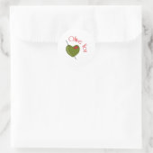 Olijf je ronde sticker (Tas)