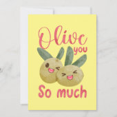 Olijf je zo veel grappig eten bedankkaart (Voorkant)